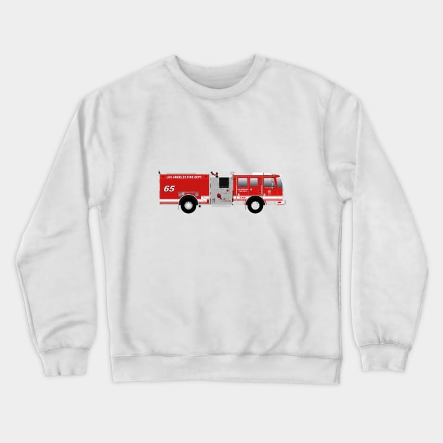 Los Angeles Fire Department Engine Crewneck Sweatshirt by BassFishin